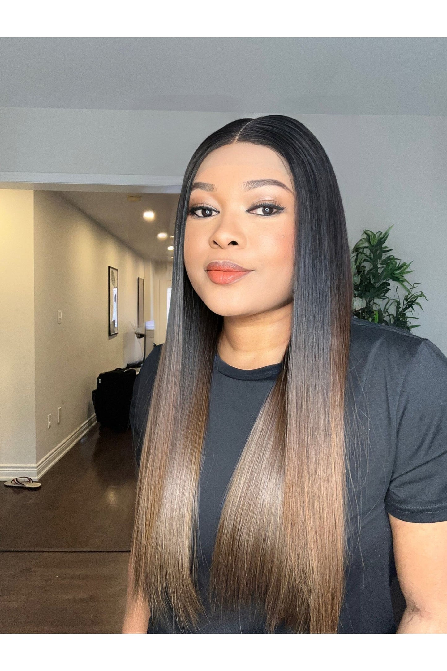 RAW BONE STRAIGHT LACE CLOSURE LUXURY WIG (CUSTOM COLOUR)