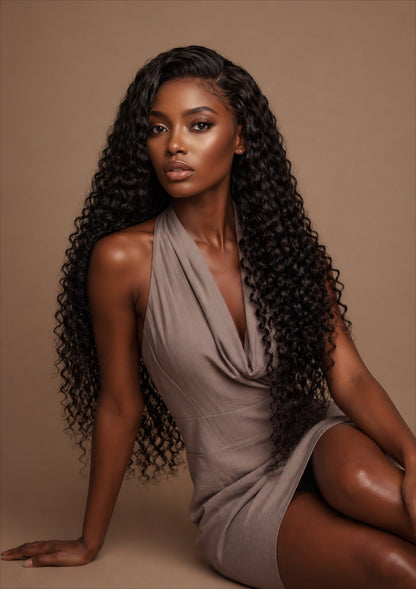 DEEP WAVE GLUELESS HD LACE FRONTAL WIG - Fab Beauty Supplies