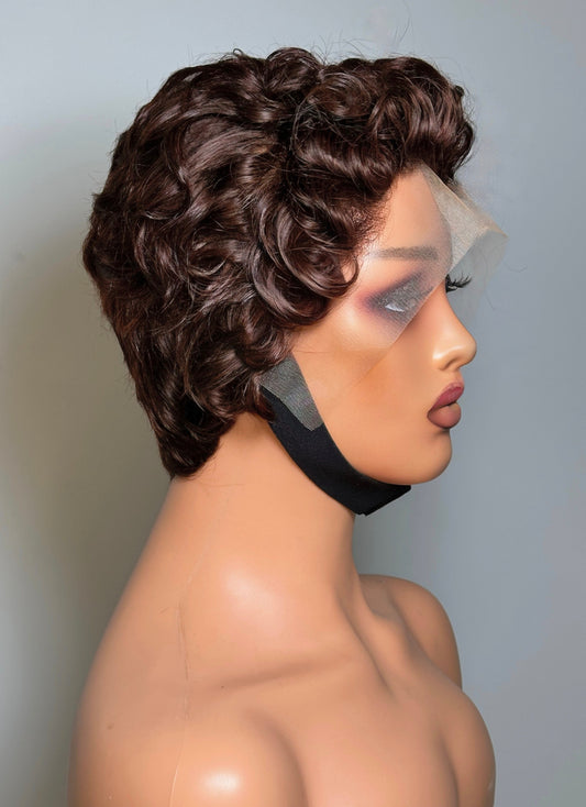CHESTNUT PIXIE CUT FRONTAL WIG
