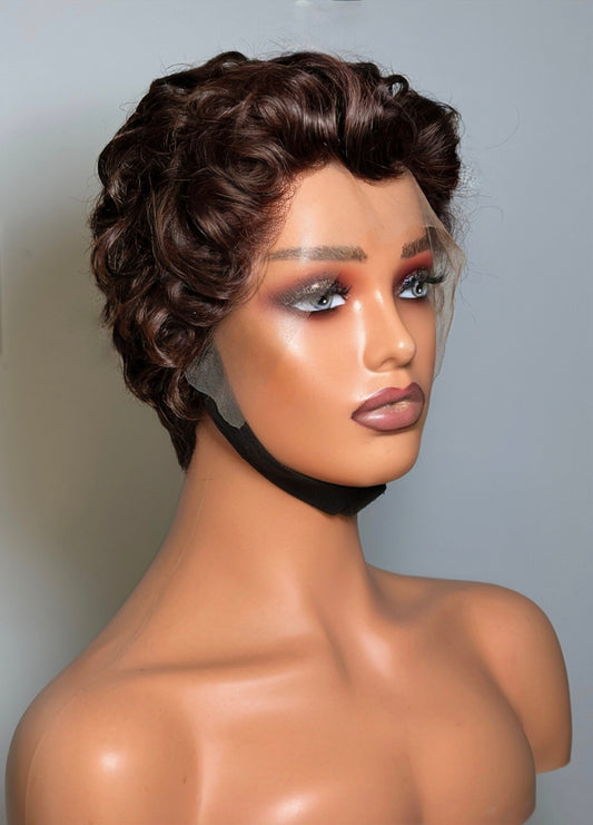 CHESTNUT PIXIE CUT FRONTAL WIG