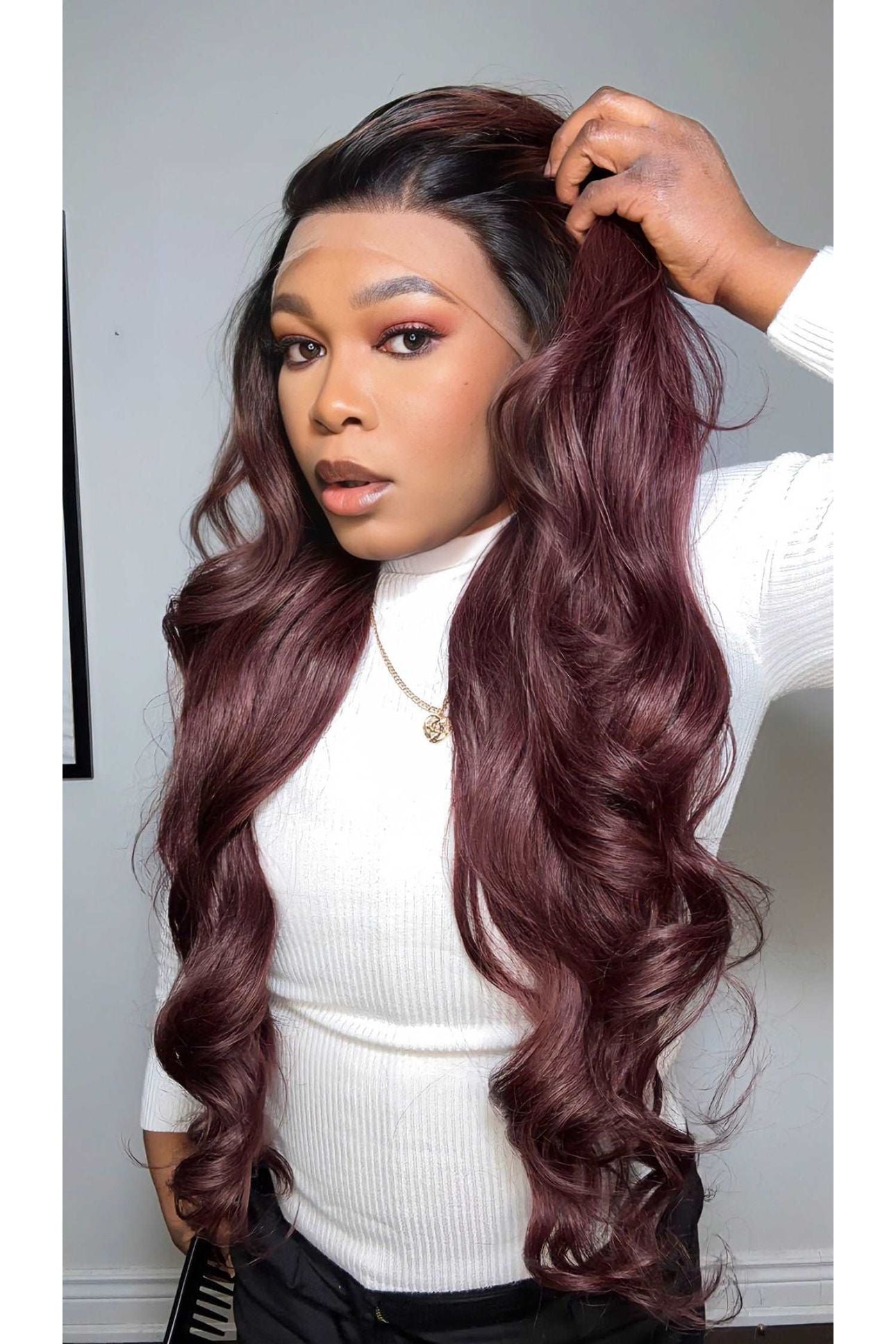 FAB LAYERED BODY WAVE GLUELESS HD LACE FRONTAL WIG - Fab Beauty Supplies