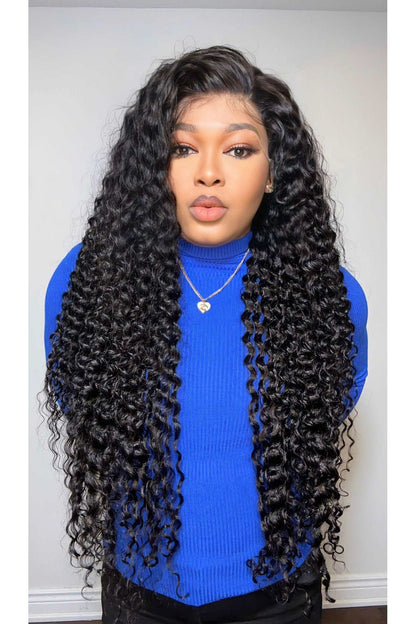FAB LAYERED DEEP WAVE GLUELESS HD LACE FRONTAL WIG - Fab Beauty Supplies