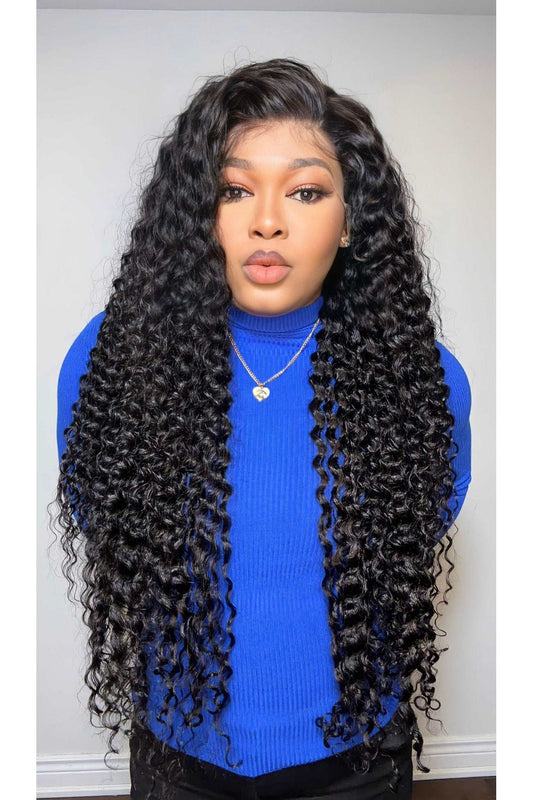 FAB LAYERED DEEP WAVE GLUELESS HD LACE FRONTAL WIG - Fab Beauty Supplies