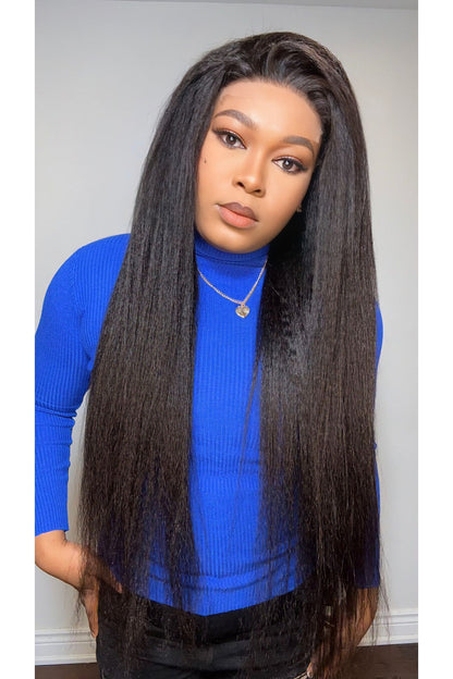 FAB KINKY STRAIGHT GLUELESS HD LACE WIG