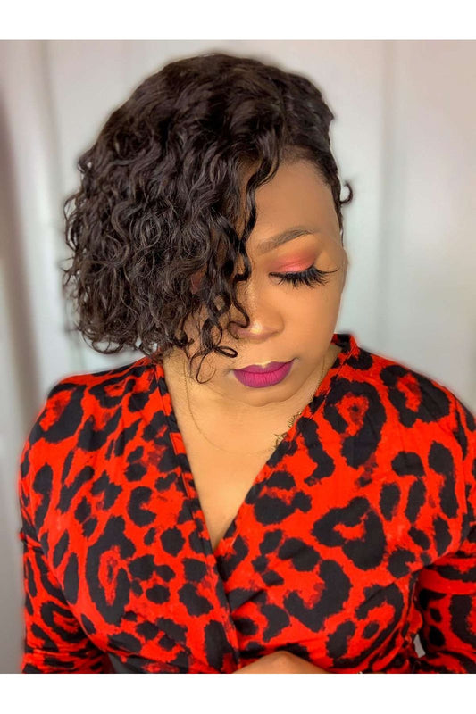 FAB CURLY PIXIE SIDE CUT FULL LACE LUXURY WIG - Fab Beauty Supplies
