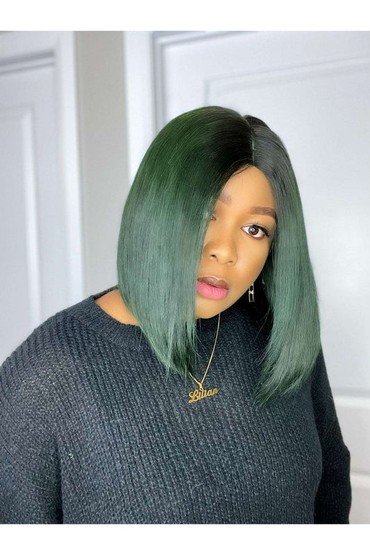 FAB VIETNAMESE SDD BONE STRAIGHT BOB WIG (DARK GREEN) - Fab Beauty Supplies