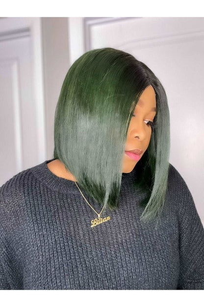 FAB VIETNAMESE SDD BONE STRAIGHT BOB WIG (DARK GREEN) - Fab Beauty Supplies