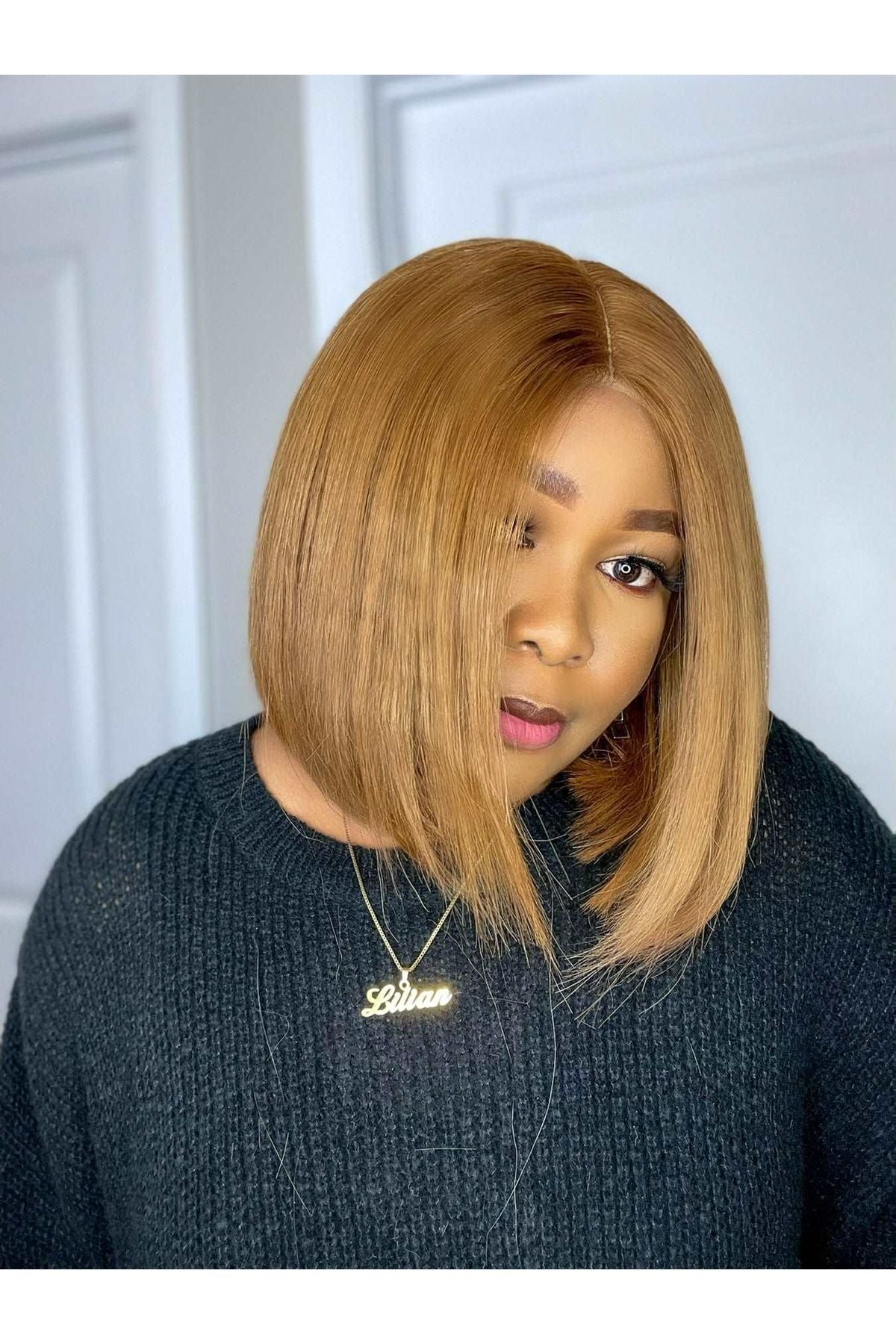 FAB VIETNAMESE SDD BONE STRAIGHT BOB WIG (HONEY BROWN) - Fab Beauty Supplies