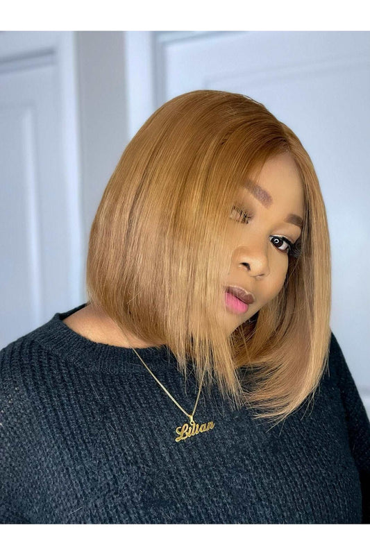 FAB VIETNAMESE SDD BONE STRAIGHT BOB WIG (HONEY BROWN) - Fab Beauty Supplies