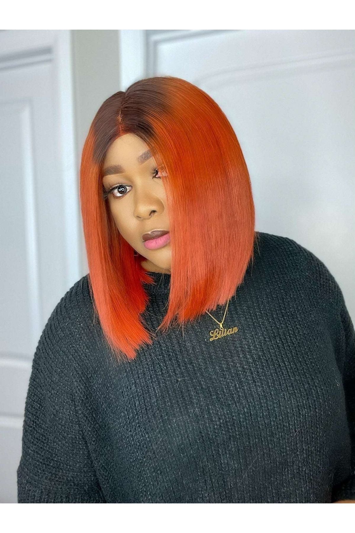 FAB VIETNAMESE SDD BONE STRAIGHT BOB WIG (ORANGE) - Fab Beauty Supplies