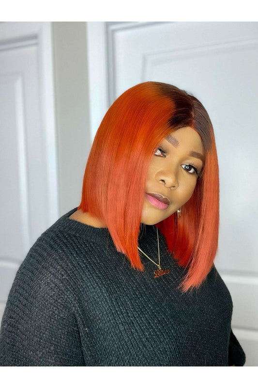 FAB VIETNAMESE SDD BONE STRAIGHT BOB WIG (ORANGE) - Fab Beauty Supplies