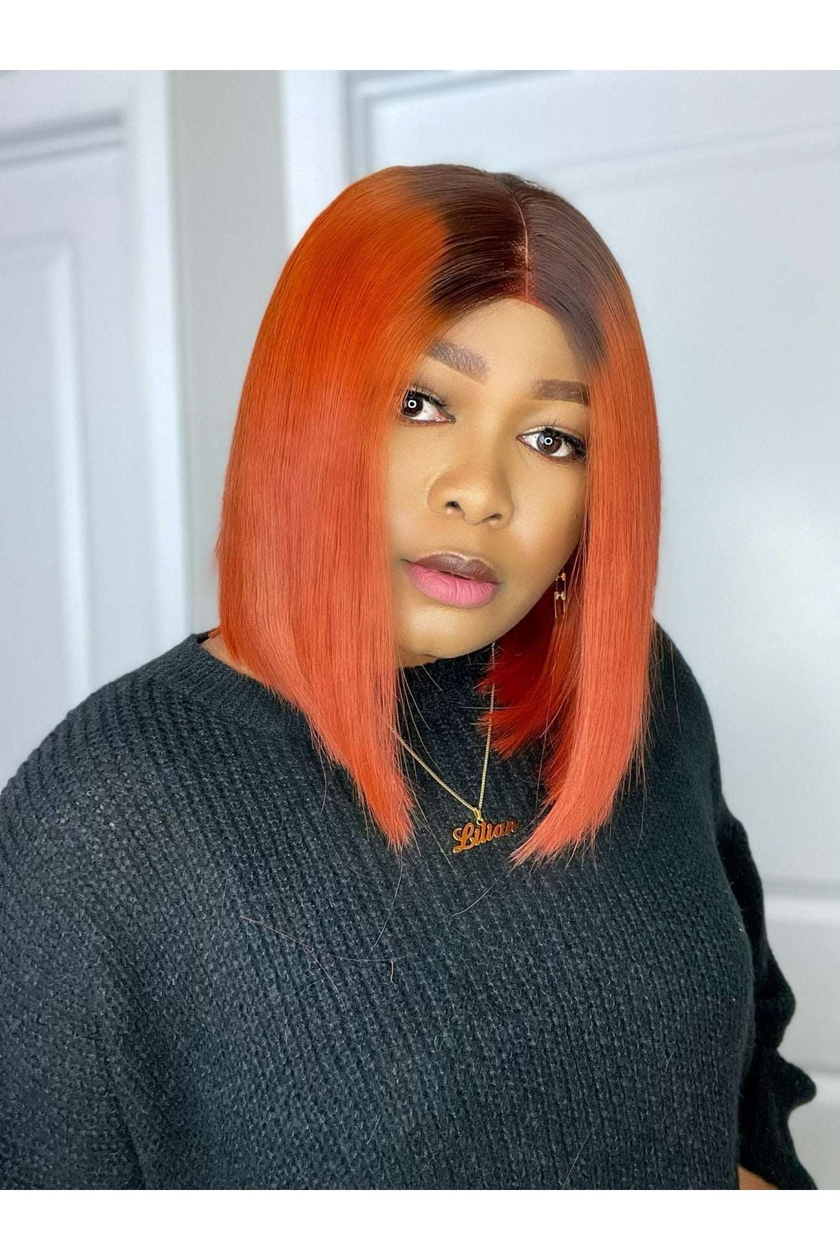 FAB VIETNAMESE SDD BONE STRAIGHT BOB WIG (ORANGE) - Fab Beauty Supplies