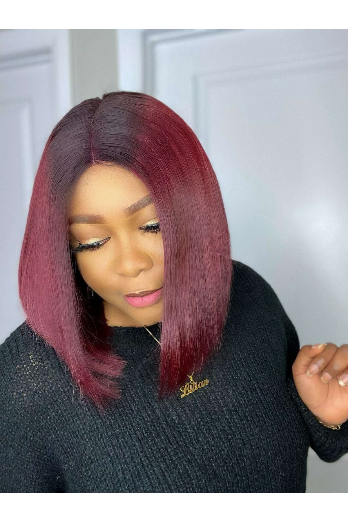 FAB VIETNAMESE SDD BONE STRAIGHT BOB WIG (WINE) - Fab Beauty Supplies