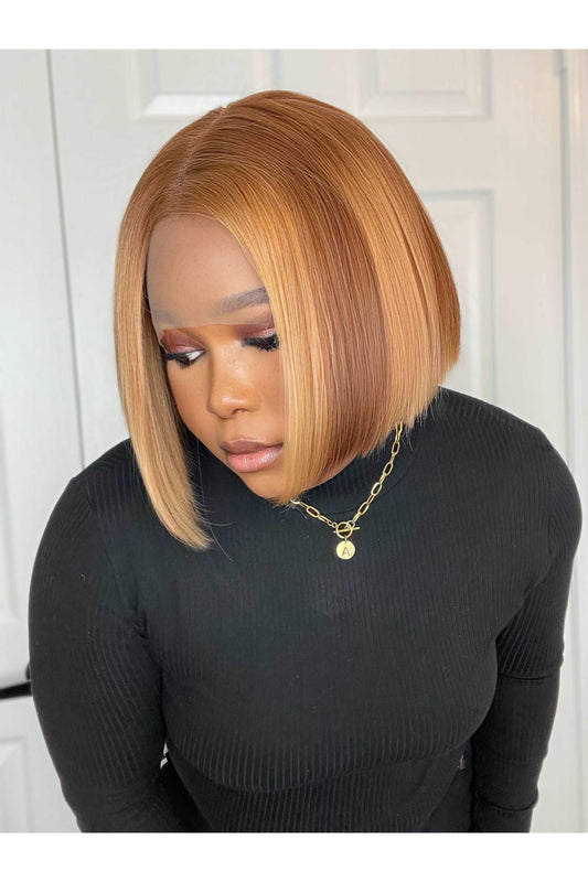 FAB DOUBLE DRAWN BOSS BOB T FRONTAL LUXURY WIG (HIGHLIGHTS) - Fab Beauty Supplies