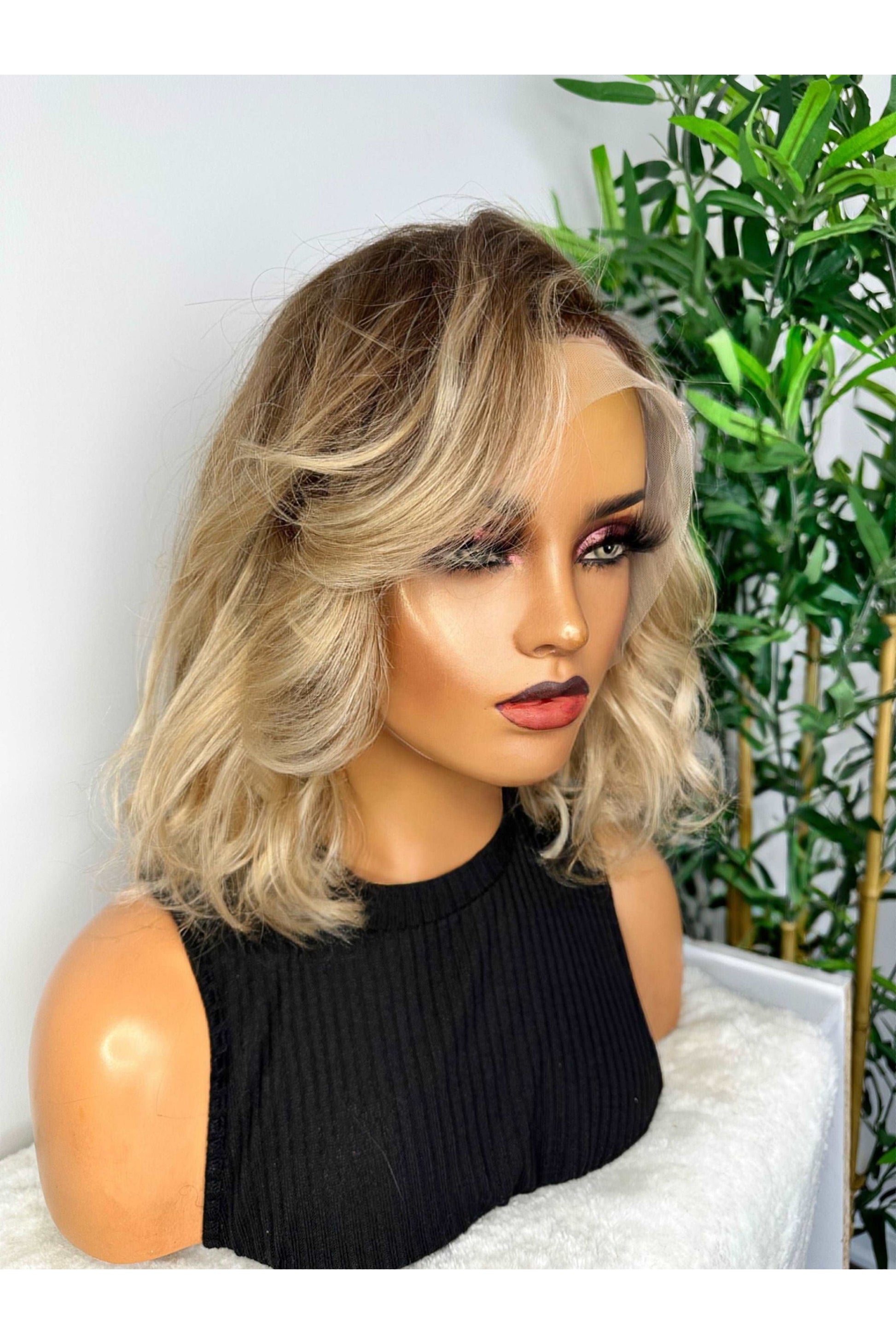 FAB ASH BLONDE BROWN LUXURY LACE FRONTAL BOB WIG - Fab Beauty Supplies