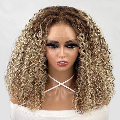 FAB BROWN WITH BLONDE HIGHLIGHTS LUXURY LACE FRONTAL WIG