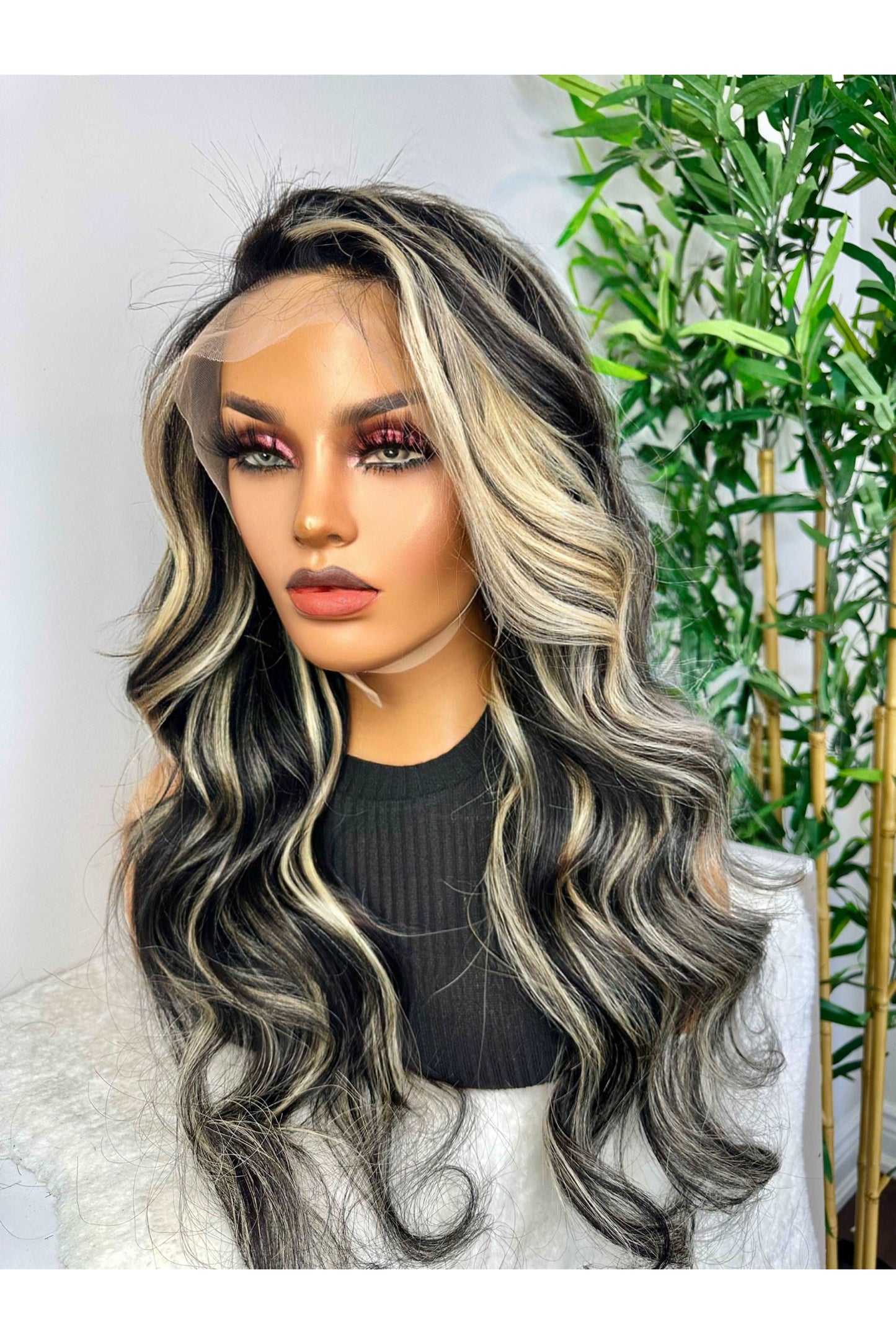 FAB BEIGE HIGHLIGHTS LUXURY LACE FRONTAL LAYERED WIG - Fab Beauty Supplies