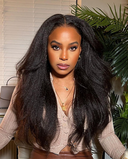 FAB KINKY STRAIGHT LACE FRONTAL LUXURY WIG