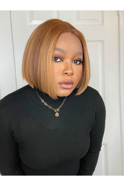 FAB DOUBLE DRAWN BOSS BOB T FRONTAL LUXURY WIG (HIGHLIGHTS) - Fab Beauty Supplies