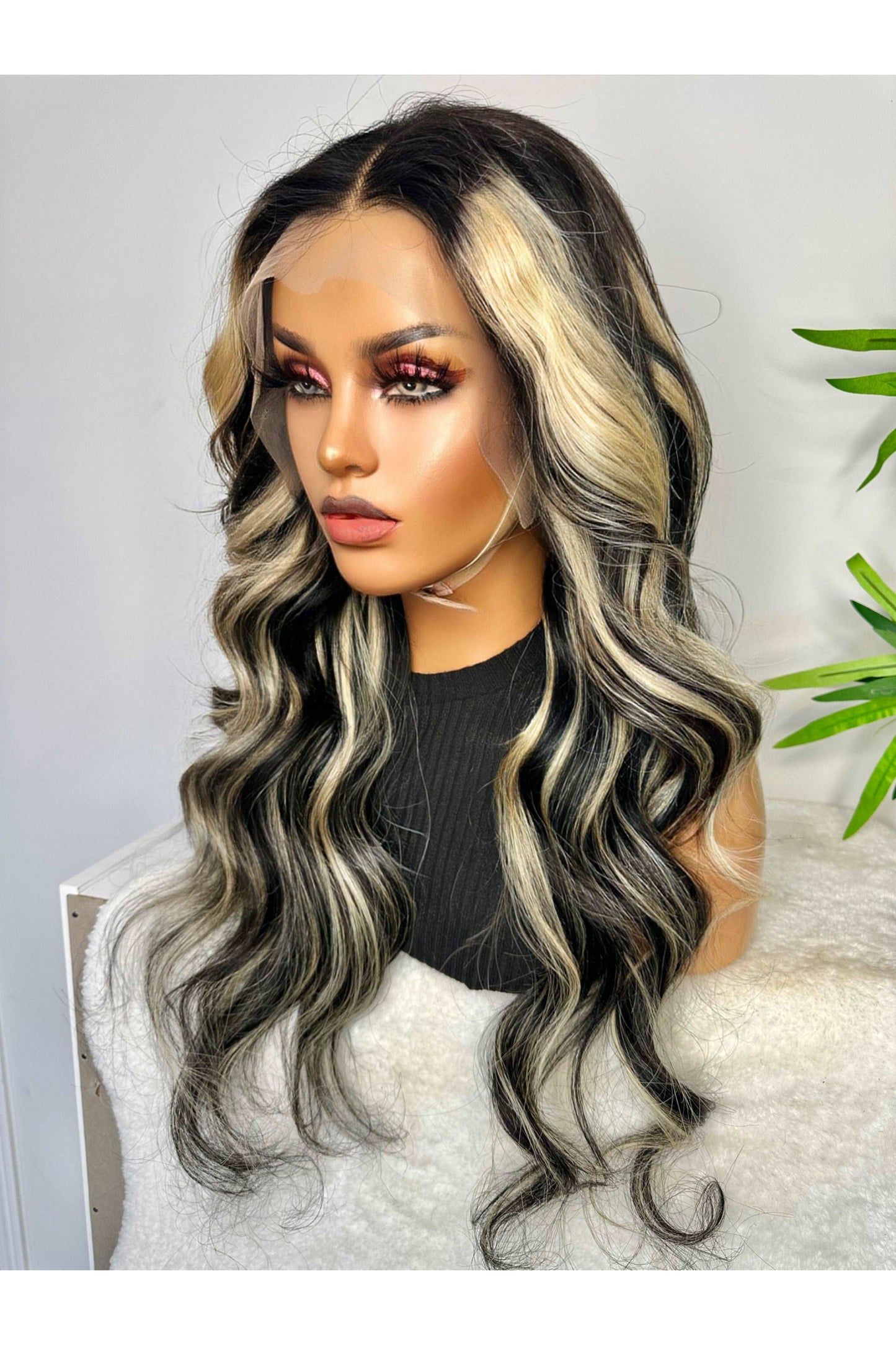 FAB BEIGE HIGHLIGHTS LUXURY LACE FRONTAL LAYERED WIG - Fab Beauty Supplies