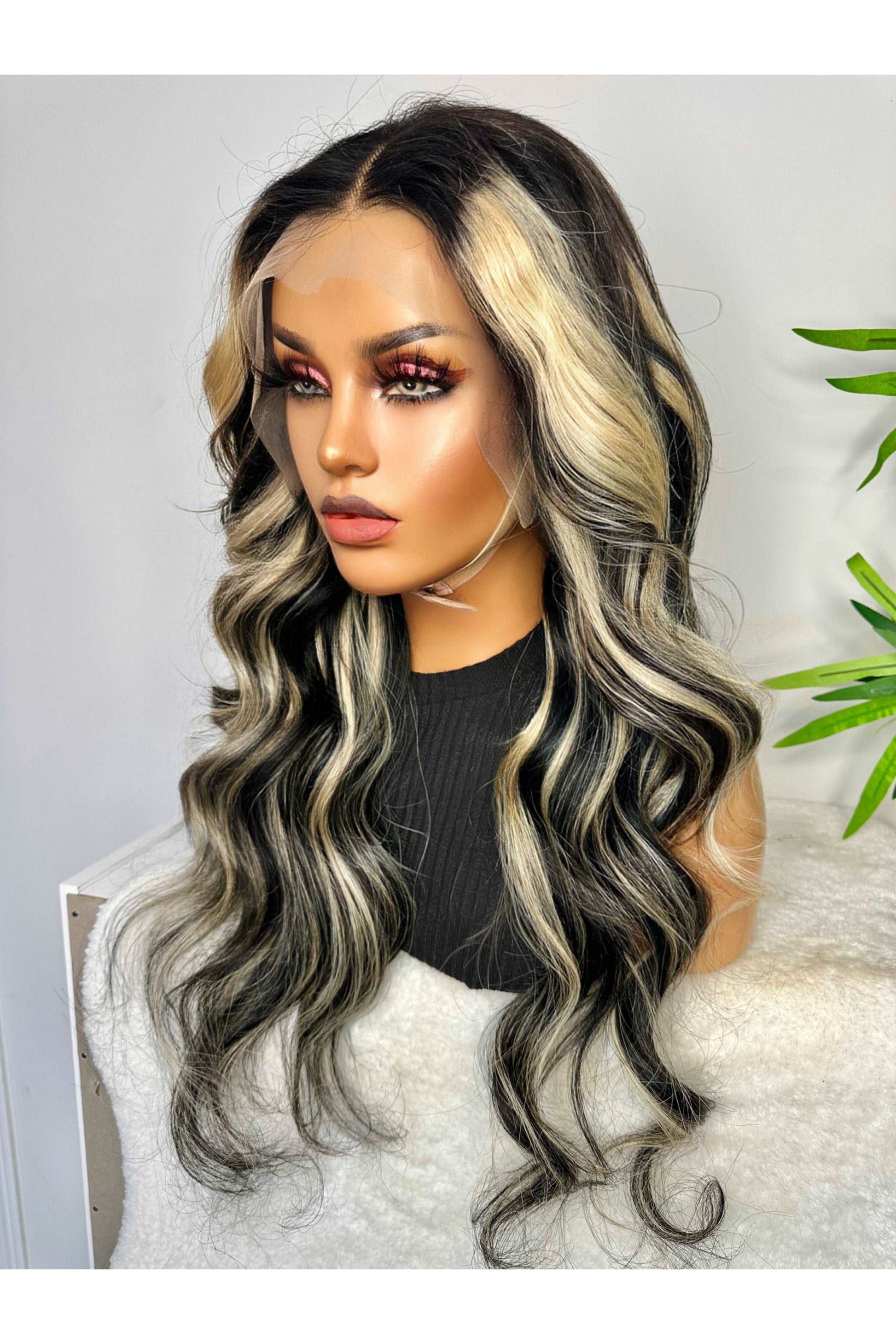 FAB BEIGE HIGHLIGHTS LUXURY LACE FRONTAL LAYERED WIG - Fab Beauty Supplies
