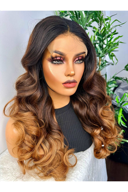 FAB DOUBLE DRAWN 3-TONE HONEY BLONDE LUXURY LACE WIG - Fab Beauty Supplies