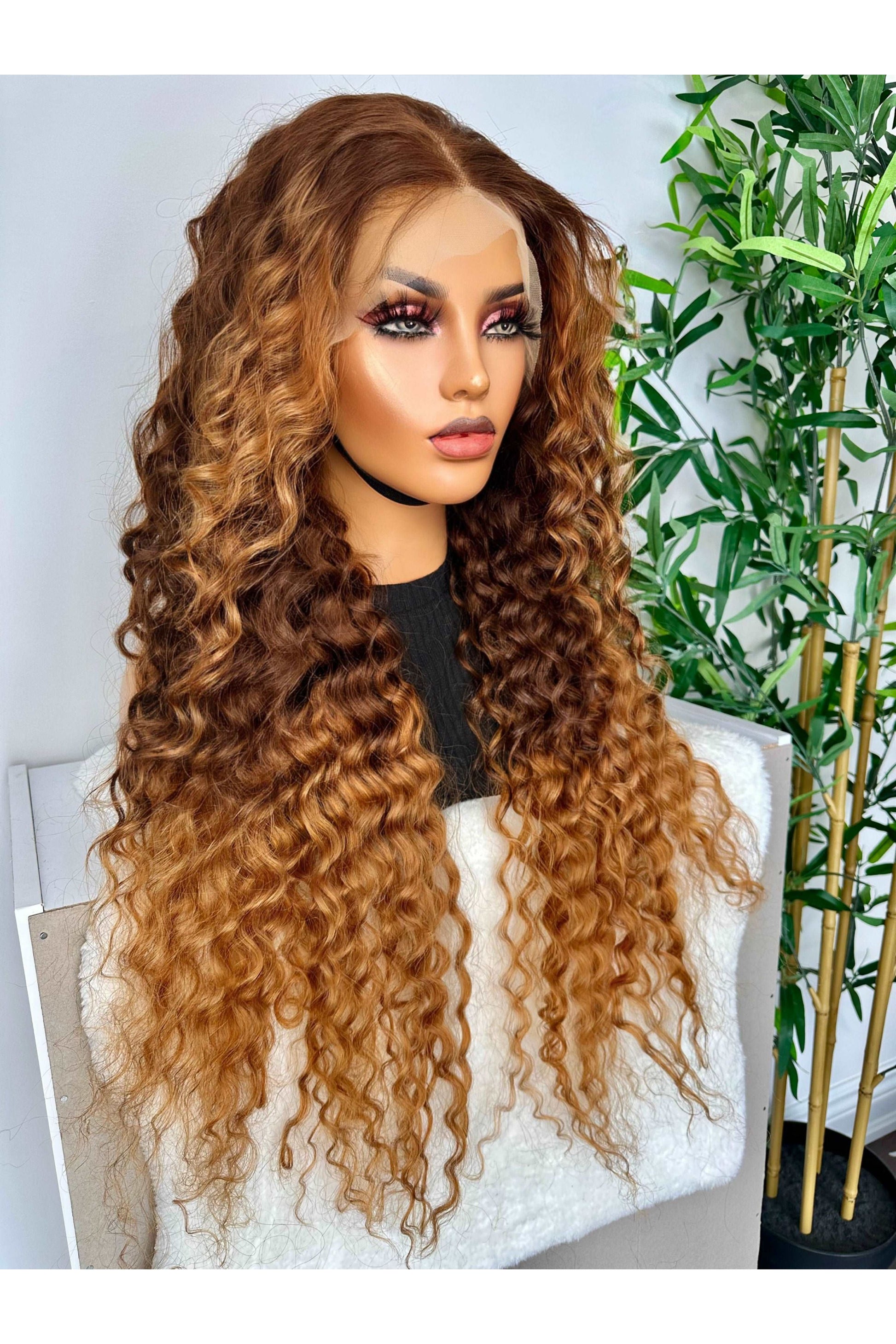 FAB CARAMEL MIX WAVY LUXURY LACE FRONTAL WIG - Fab Beauty Supplies