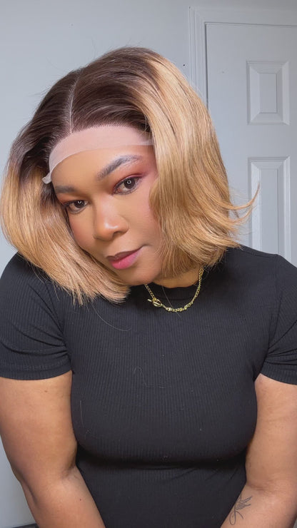 RAW SE LACE CLOSURE BOB WIG (OMBRÉ BLONDE)