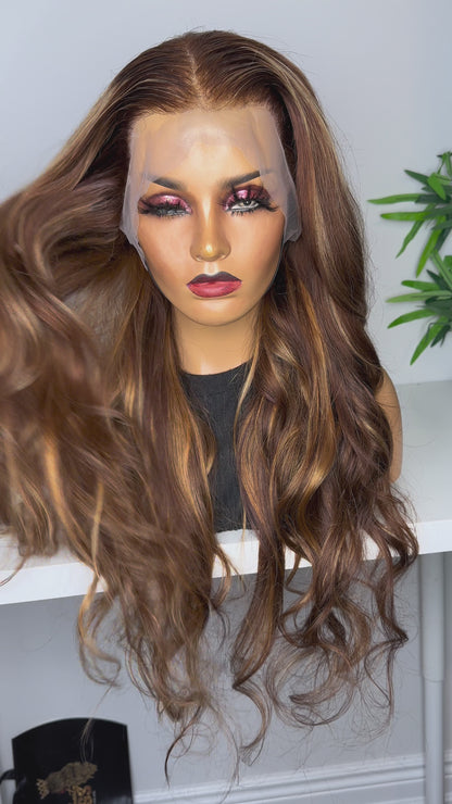 FAB DOUBLE DRAWN HIGHLIGHTS LUXURY LACE FRONTAL WIG