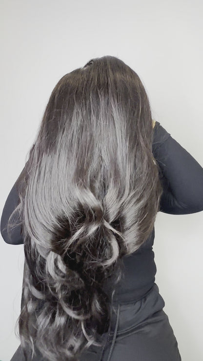 LAYERED NATURAL STRAIGHT LUXURY WIG