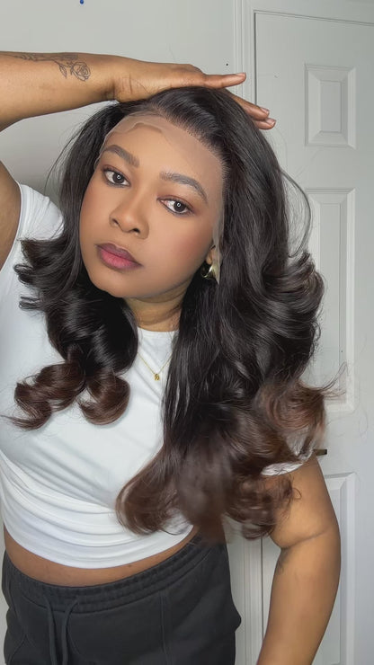 EAST ASIAN NATURAL WAVY LACE FRONTAL WIG