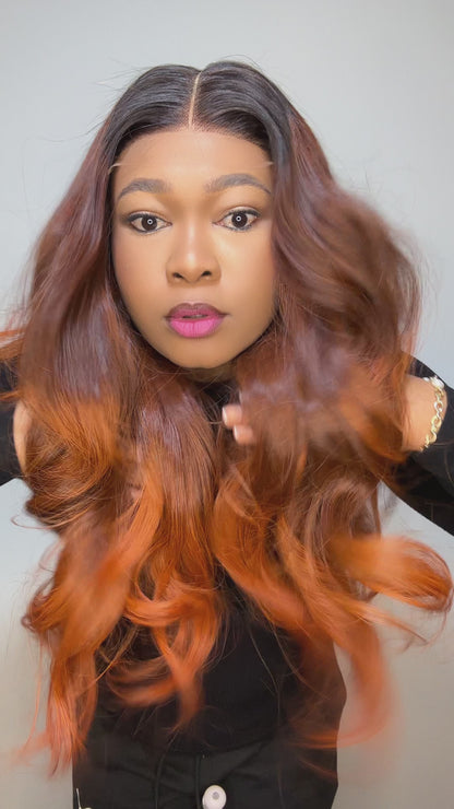 RAW SE WAVY OMBRÉ GINGER LACE WIG