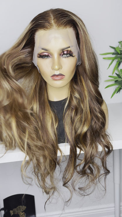 FAB DOUBLE DRAWN HIGHLIGHTS LUXURY LACE FRONTAL WIG