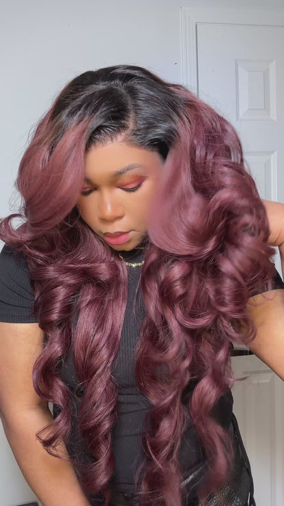 LAYERED BODY WAVE FRONTAL WIG