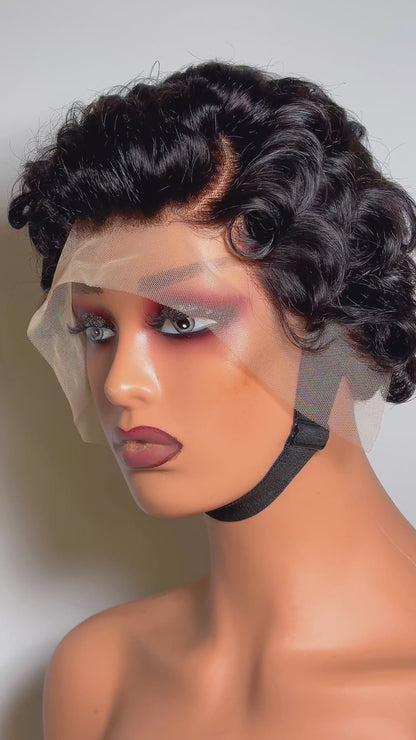 TEXTURED PIXIE CUT FRONTAL WIG