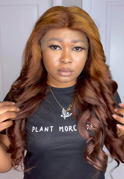 FAB STYLISH LACE FRONTAL LUXURY WIG (GINGER)