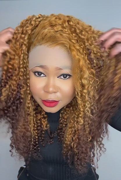 FAB DOUBLE DRAWN PIXIE CURLS LACE FRONTAL LUXURY WIG (CUSTOM COLOR)