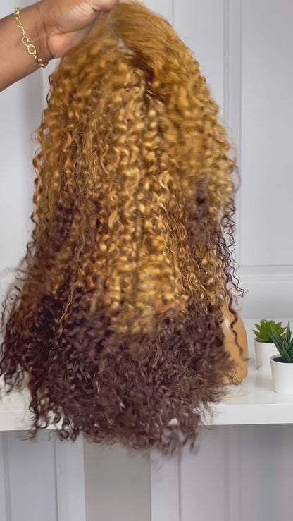FAB DOUBLE DRAWN PIXIE CURLS LACE FRONTAL LUXURY WIG (CUSTOM COLOR)