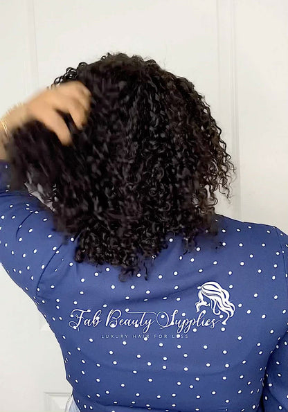 FAB DOUBLE DRAWN TIGHT CURLS LACE FRONTAL LUXURY WIG