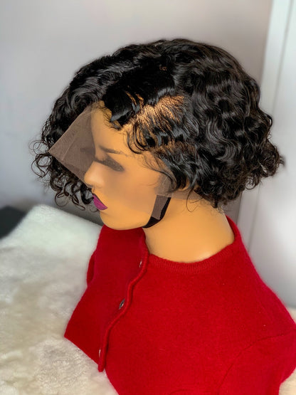 FAB CURLY PIXIE SIDE CUT FULL LACE LUXURY WIG - Fab Beauty Supplies