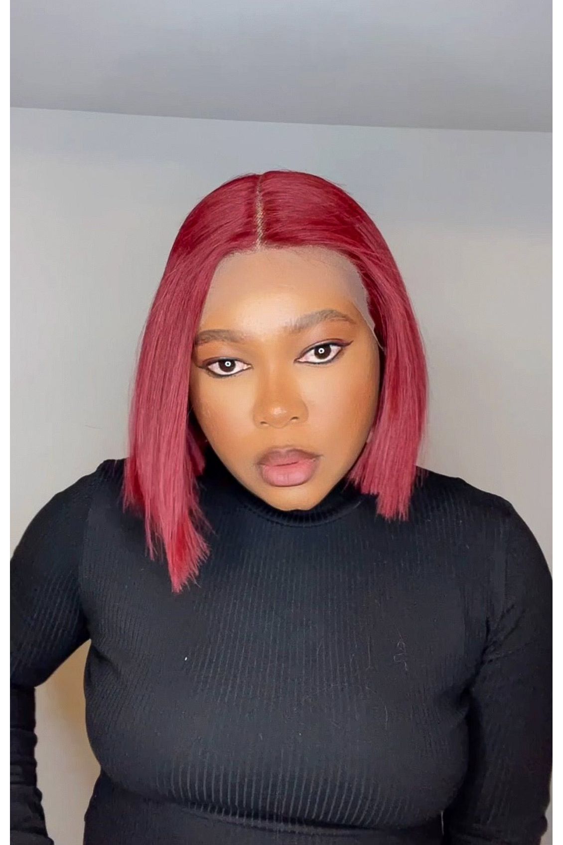 FAB DOUBLE DRAWN BOSS BOB T FRONTAL LUXURY WIG (WINE) - Fab Beauty Supplies