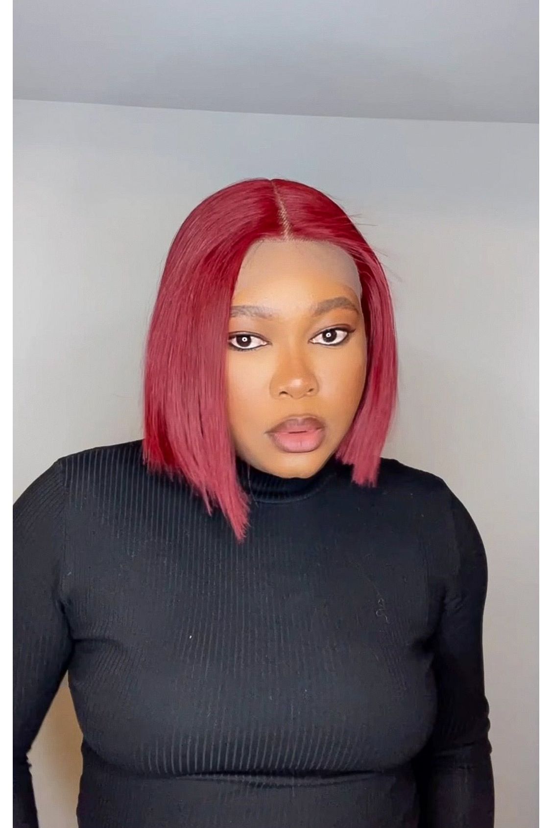 FAB DOUBLE DRAWN BOSS BOB T FRONTAL LUXURY WIG (WINE) - Fab Beauty Supplies