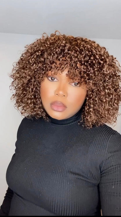 FAB DOUBLE DRAWN CANDY CURLS LUXURY WIG (BROWN) - Fab Beauty Supplies