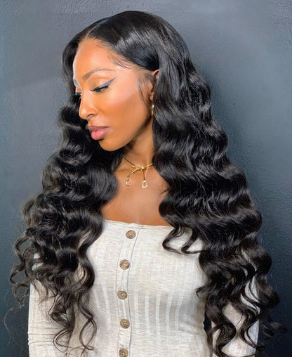 FAB LOOSE DEEP WAVE LACE FRONTAL LUXURY WIG - Fab Beauty Supplies