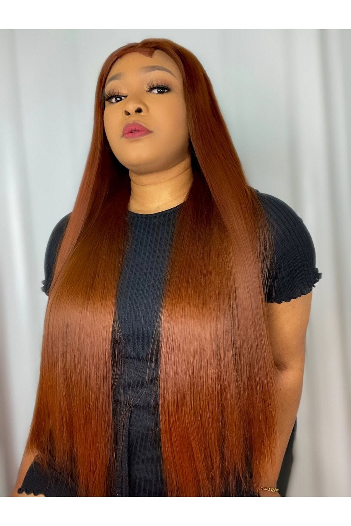FAB VIETNAMESE LUXURY DOUBLE DRAWN BONE STRAIGHT WIG (CHESTNUT) - Fab Beauty Supplies