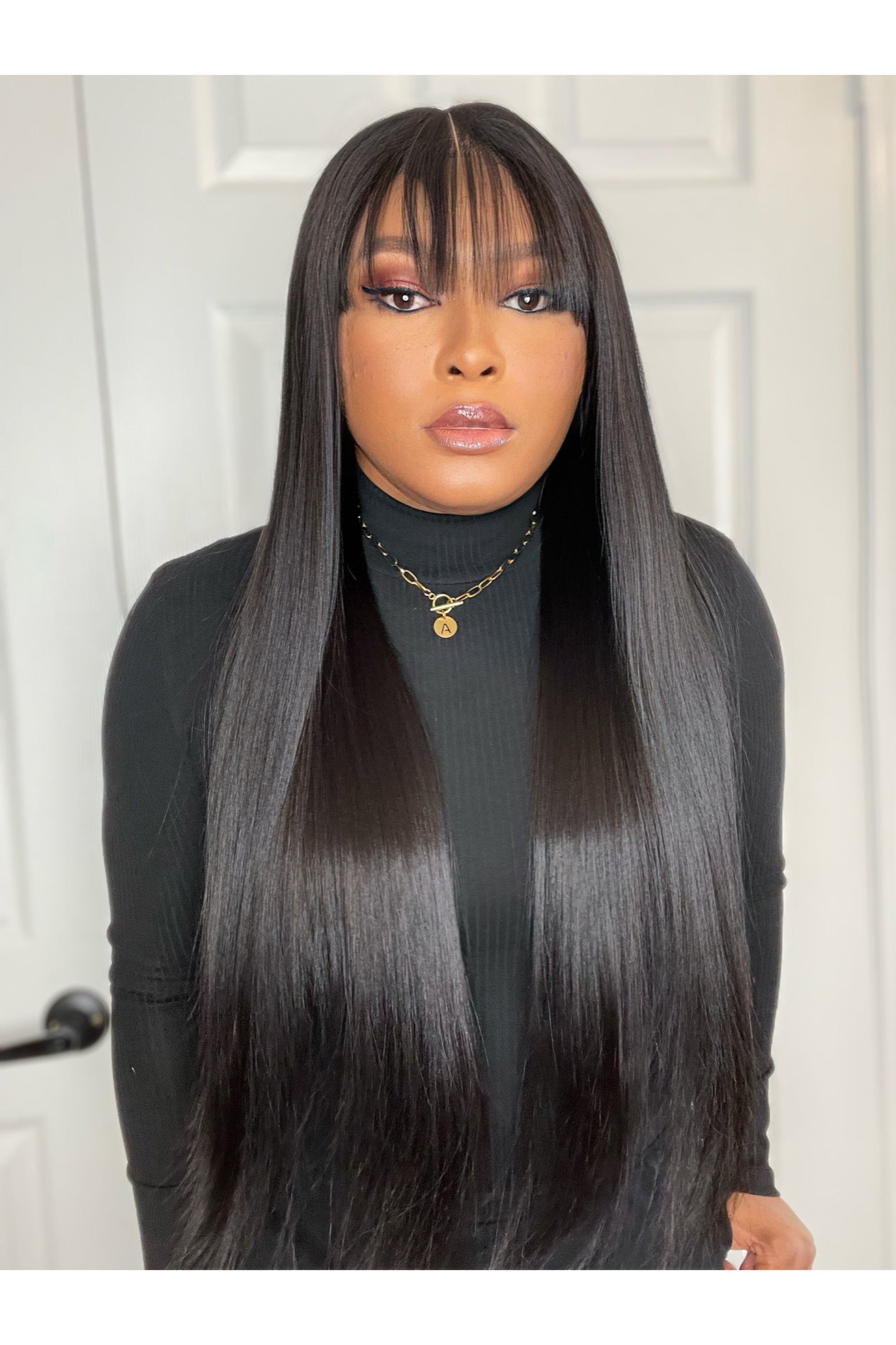FAB VIETNAMESE PREMIUM DOUBLE DRAWN FRINGE BONE STRAIGHT WIG - Fab Beauty Supplies