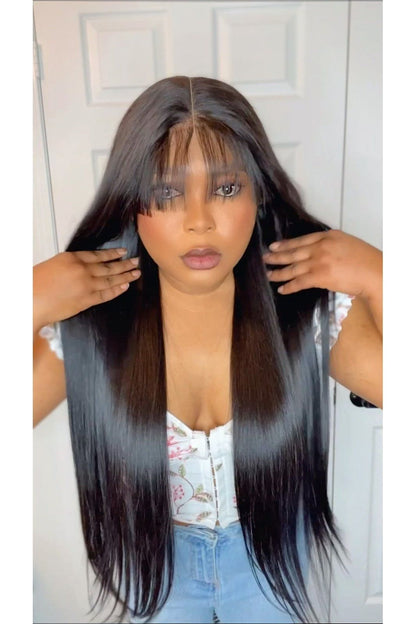 FAB VIETNAMESE PREMIUM DOUBLE DRAWN FRINGE BONE STRAIGHT WIG - Fab Beauty Supplies