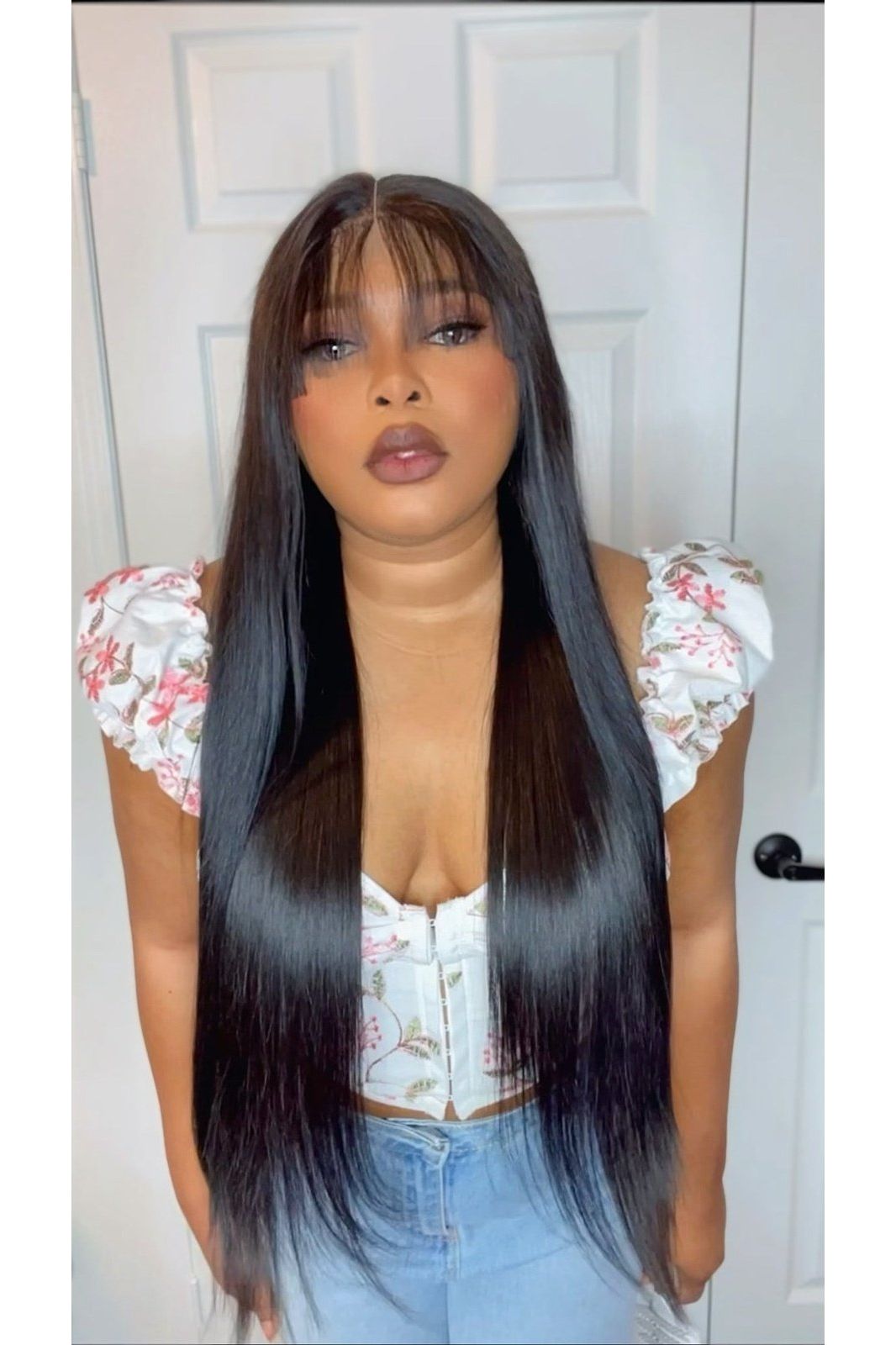 FAB VIETNAMESE PREMIUM DOUBLE DRAWN FRINGE BONE STRAIGHT WIG - Fab Beauty Supplies