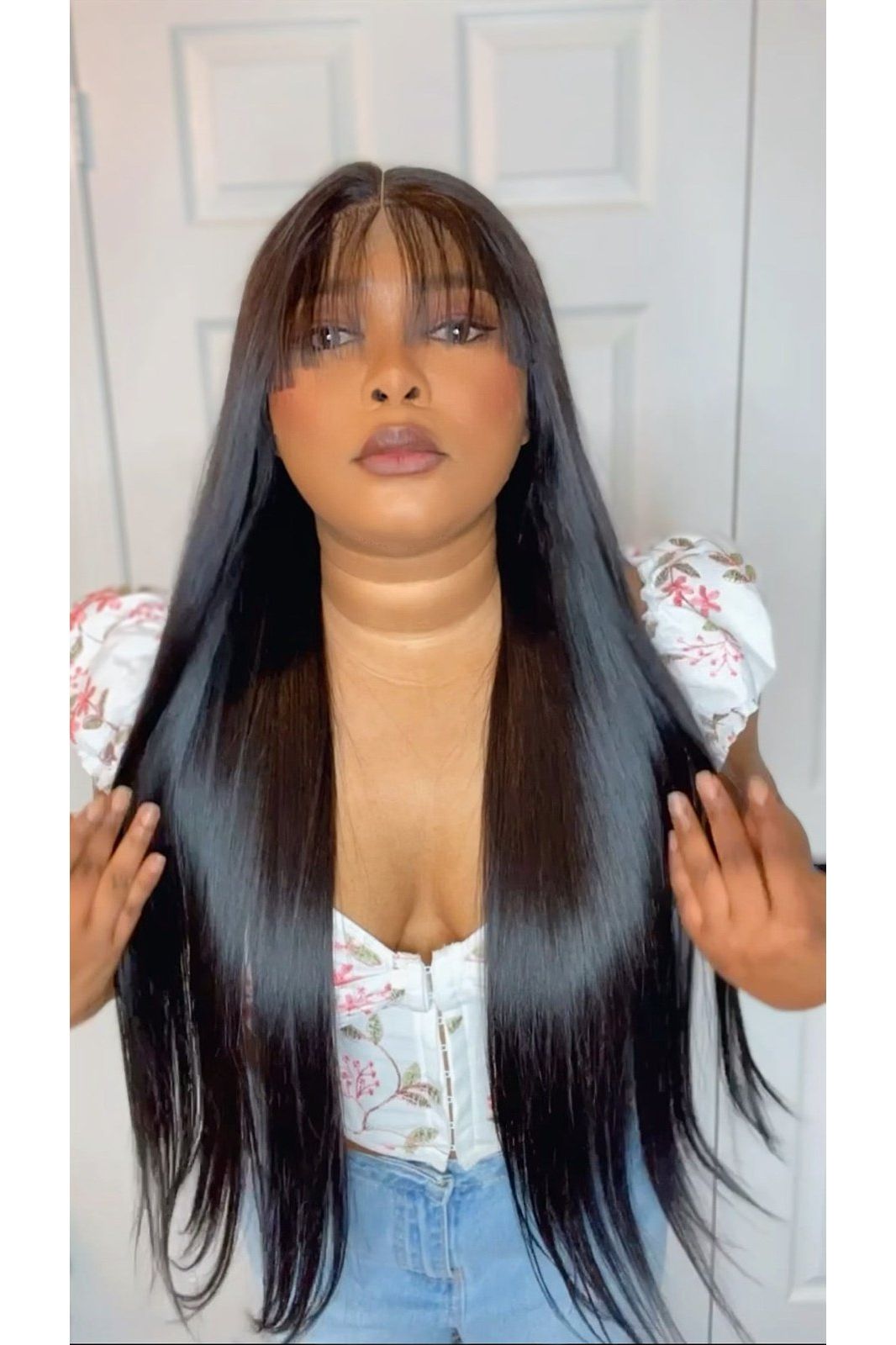 FAB VIETNAMESE PREMIUM DOUBLE DRAWN FRINGE BONE STRAIGHT WIG - Fab Beauty Supplies