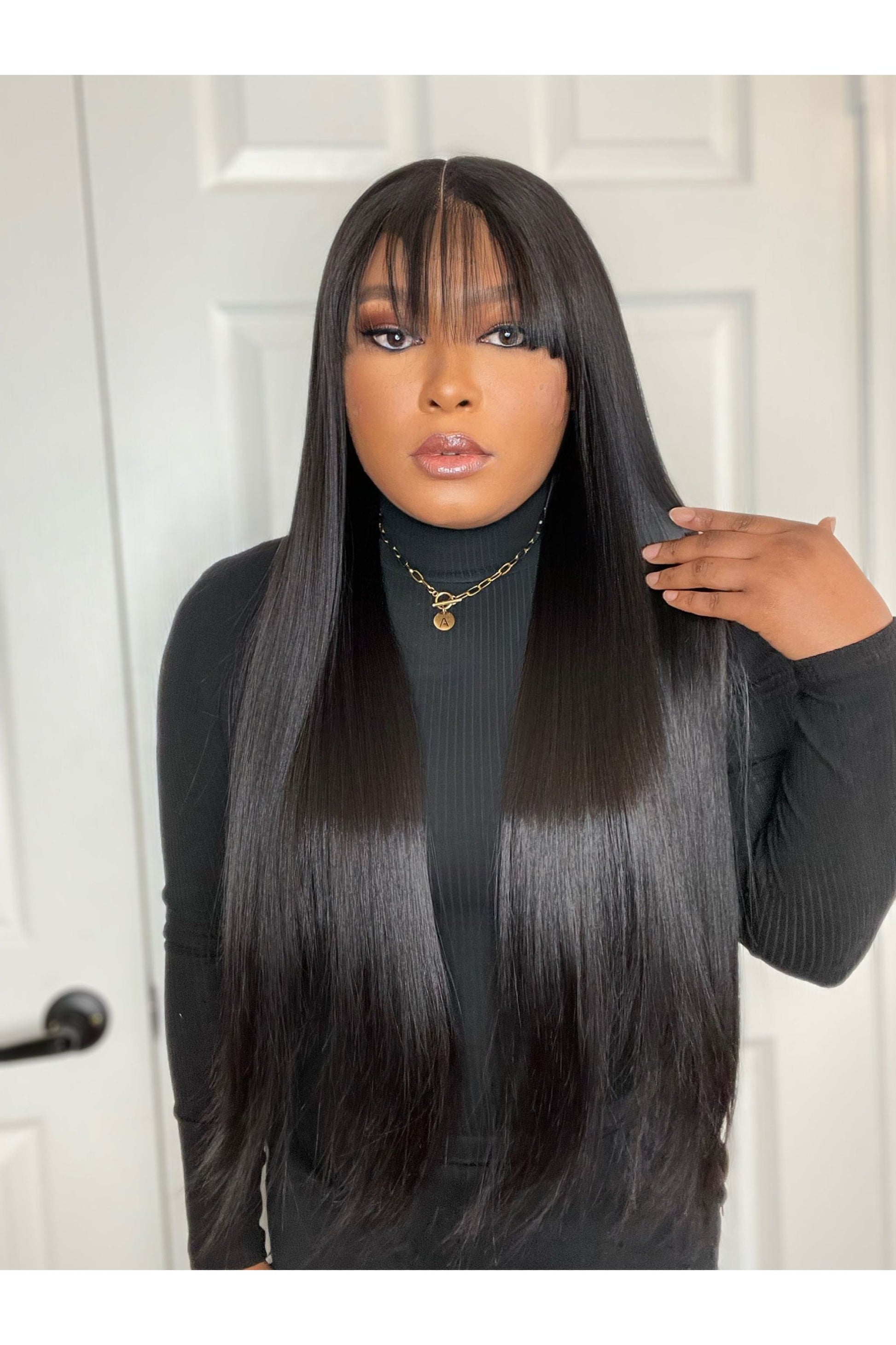 FAB VIETNAMESE PREMIUM DOUBLE DRAWN FRINGE BONE STRAIGHT WIG - Fab Beauty Supplies